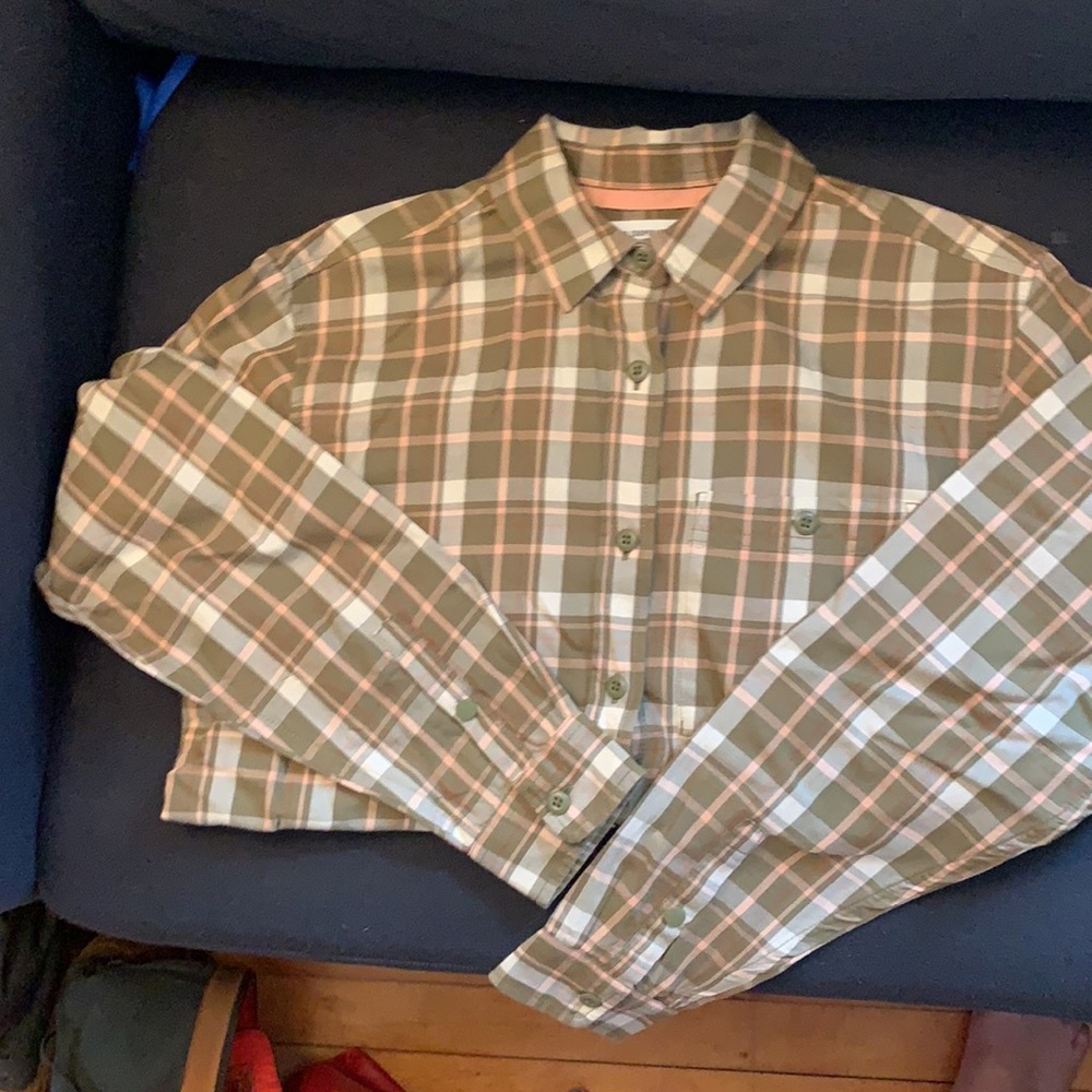 REI Checkered Button Down Shirt, Sz S